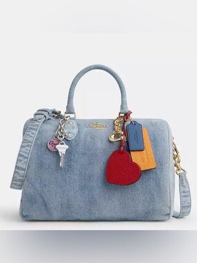 ❌SOLD ❌ New Coach Large Rowan Satchel in Loved Denim Limited Edition 2026